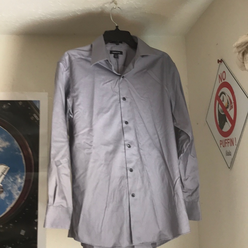 Stripe patterned Grey dress shirt